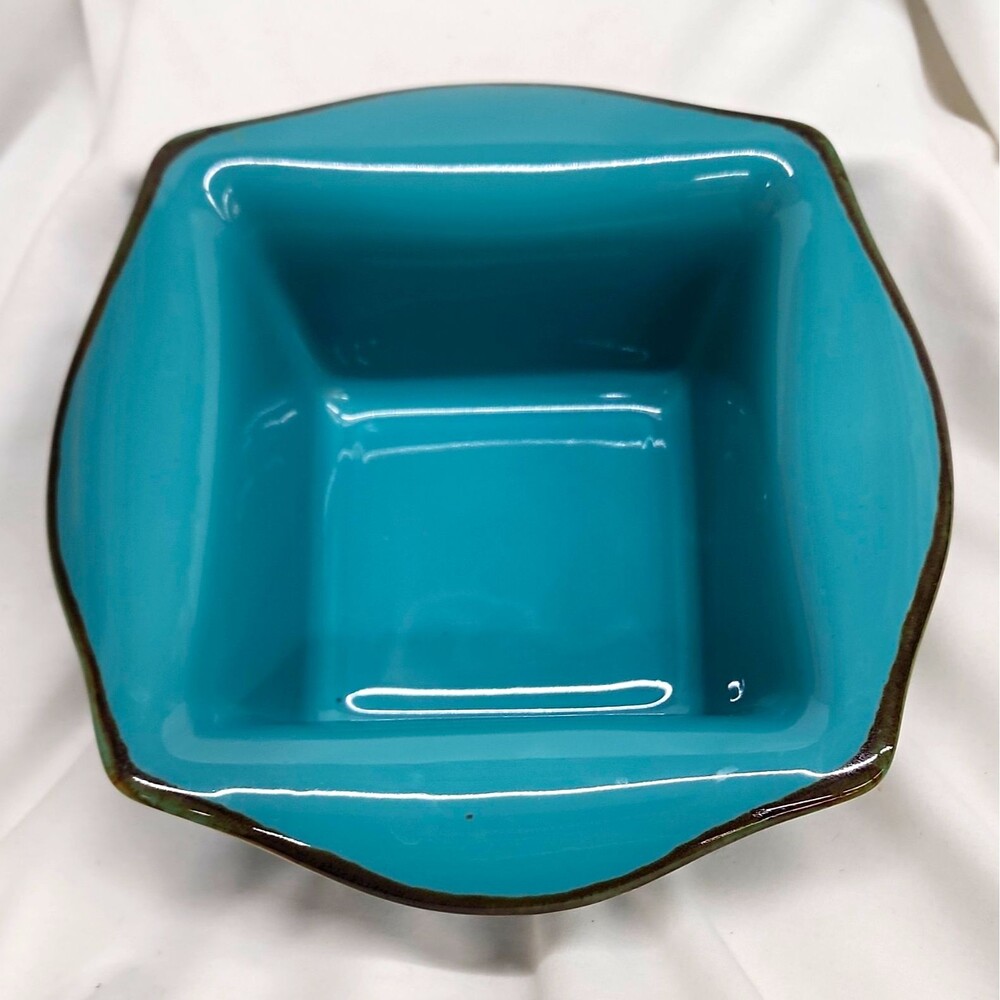 Southern Living At HOME Tuscan Everyday Baker 1 qt Blue Square Ceramic Dish
